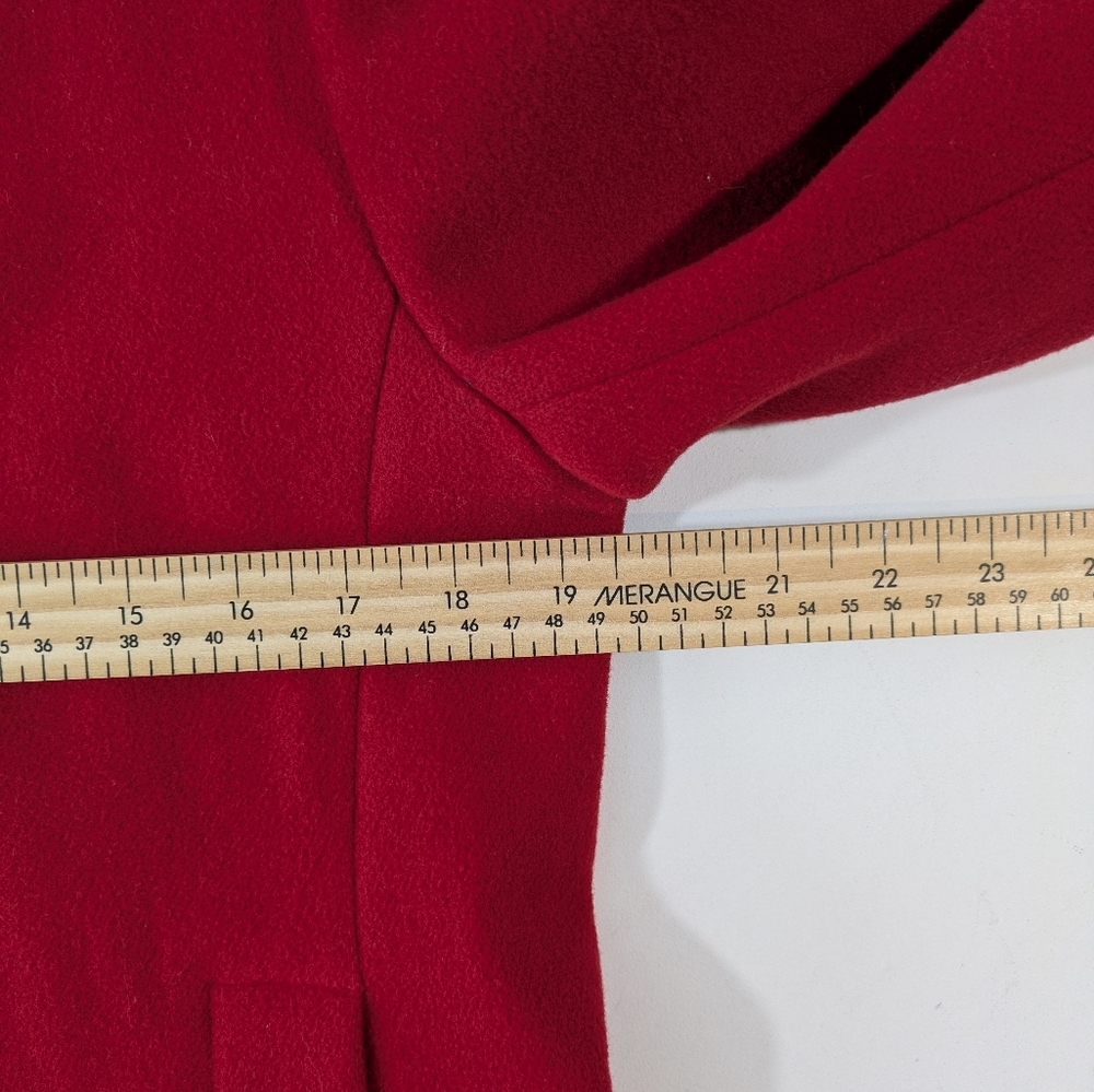 VTG Suttles & Seawinds 100% Wool Jacket Red Bronze Color Buttons Size Small - Picture 10 of 15